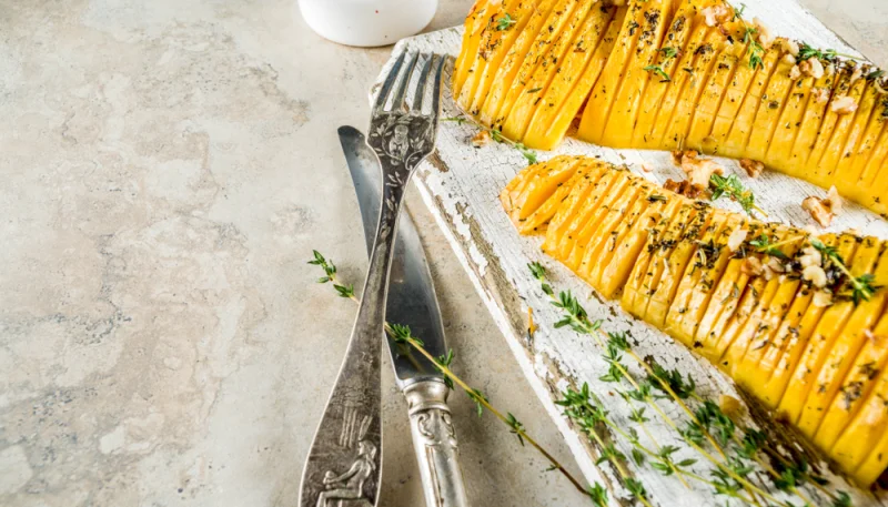 🎃Butternut façon hasselback au miel et thym