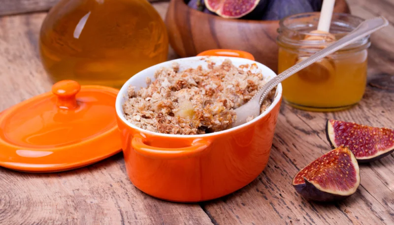 🍎Crumble de figues, pommes et noix