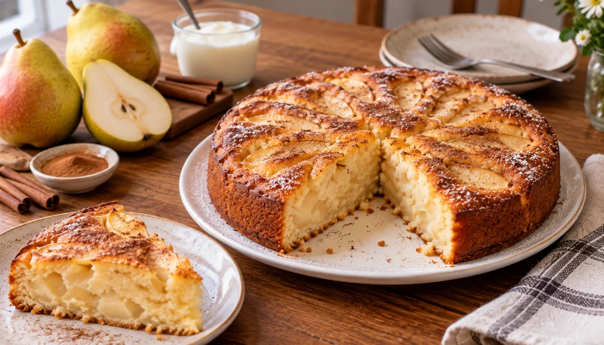 🍰Gâteau au yaourt poire et cannelle