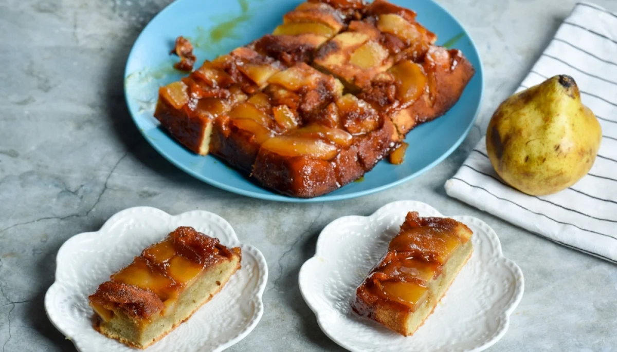 🍐Gâteau renversé aux poires et caramel