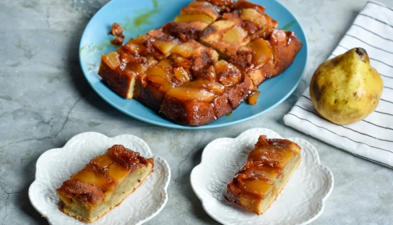 🍐Gâteau renversé aux poires et caramel