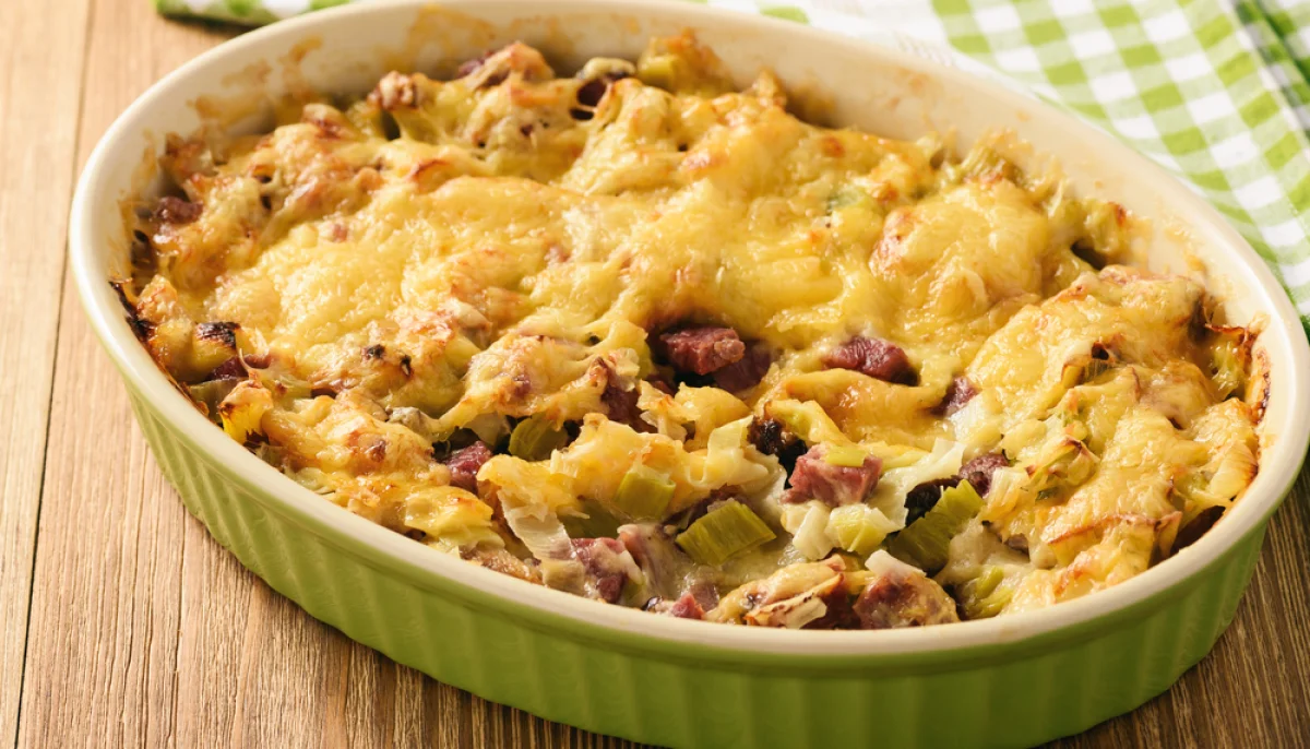 🥧 Gratin de poireaux au jambon et comté