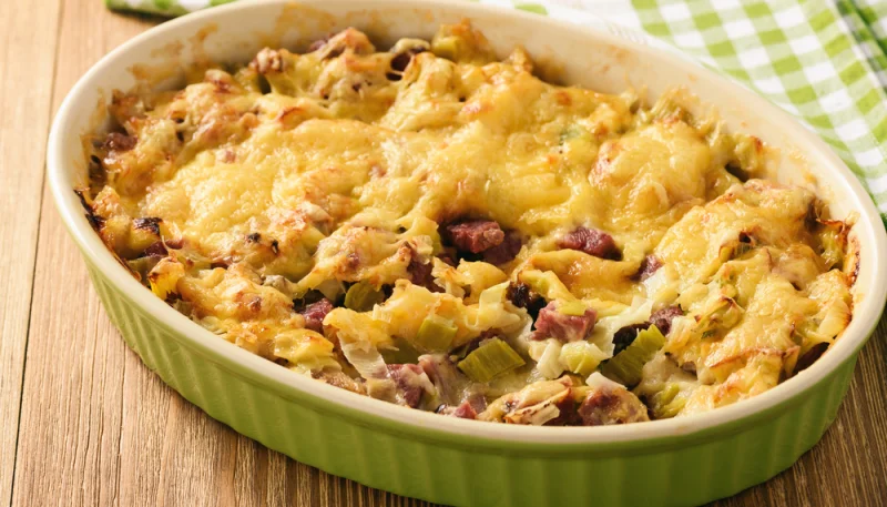 🥧 Gratin de poireaux au jambon et comté