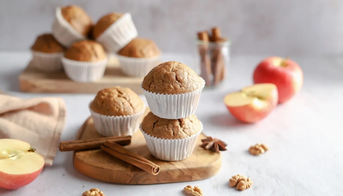 🧁Muffins pomme, noix et miel