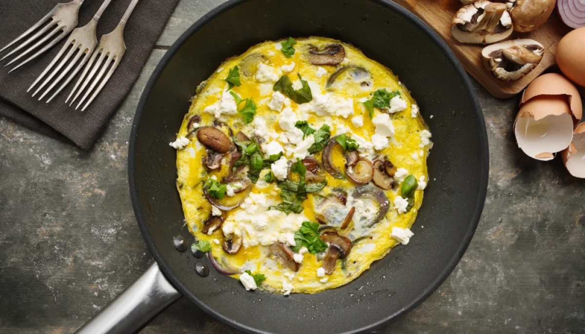 🥚Omelette aux champignons et chèvre
