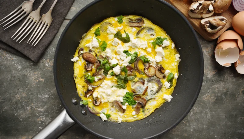 🥚Omelette aux champignons et chèvre