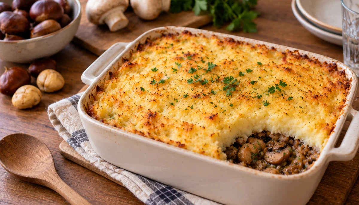 🍄Parmentier de champignons aux châtaignes