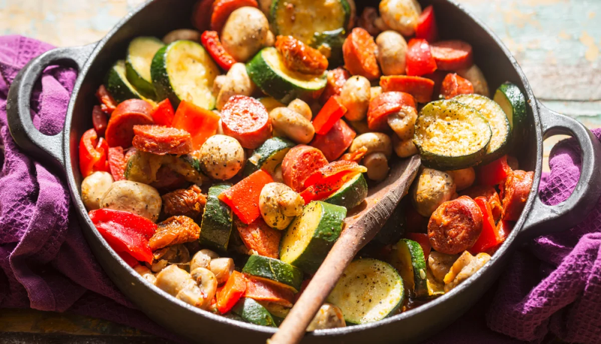 🥒Poêlée de courgettes au chorizo