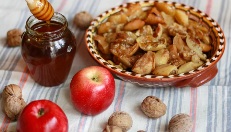 🍎Pommes rôties au four, miel et noix