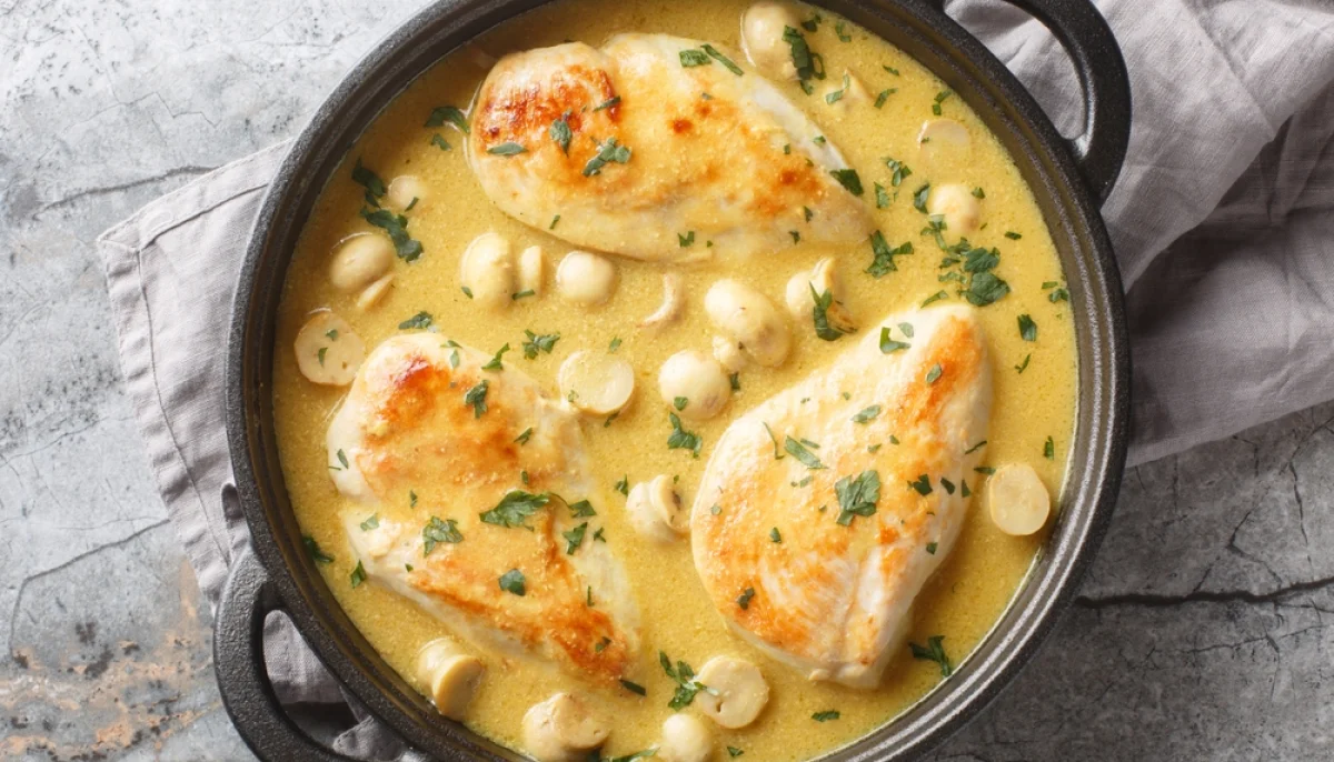 🍗Poulet crémeux aux champignons et moutarde