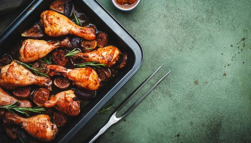 🍗Poulet rôti aux figues et oignons rouges
