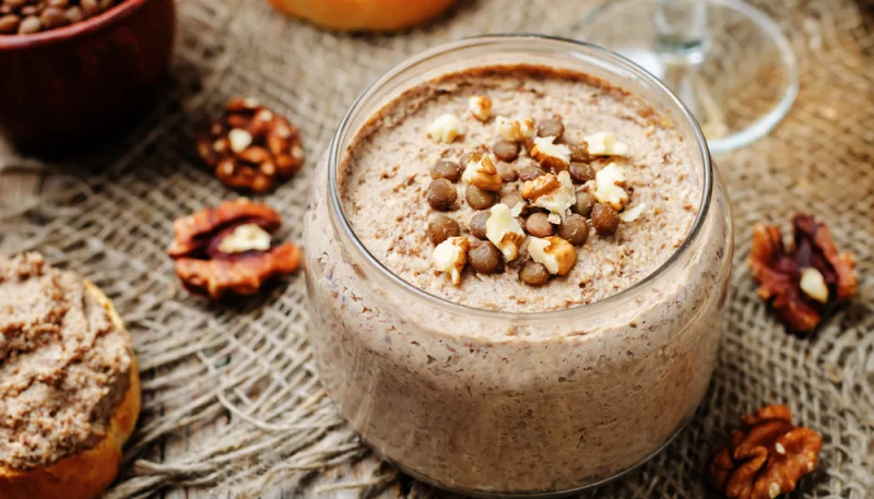 🌱Rillettes de lentilles aux noix et aux champignons