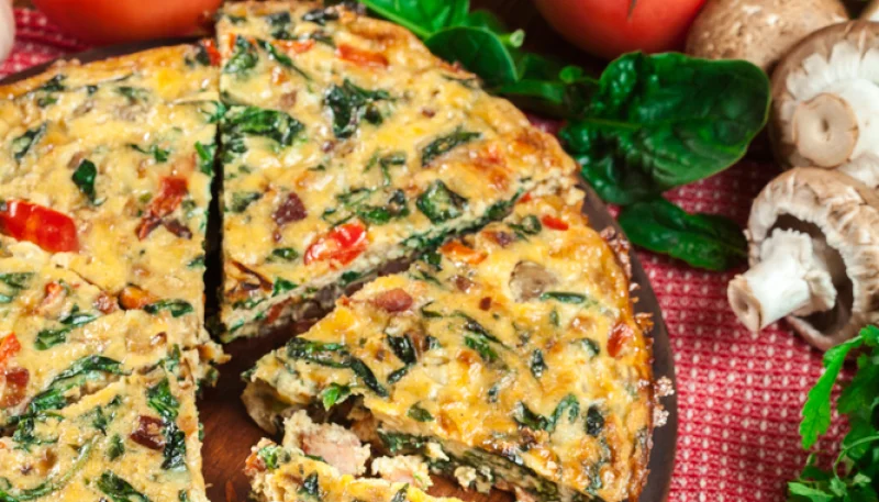 🍳Frittata aux épinards, champignons et tomates