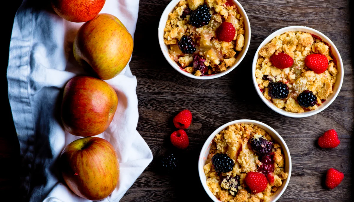 🍎Crumble aux pommes et fruits rouges