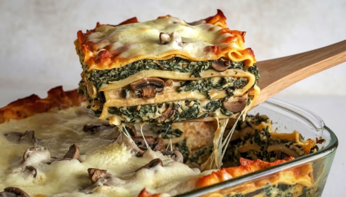 🍄Lasagnes aux épinards, champignons et ricotta
