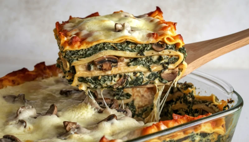 🍄Lasagnes aux épinards, champignons et ricotta