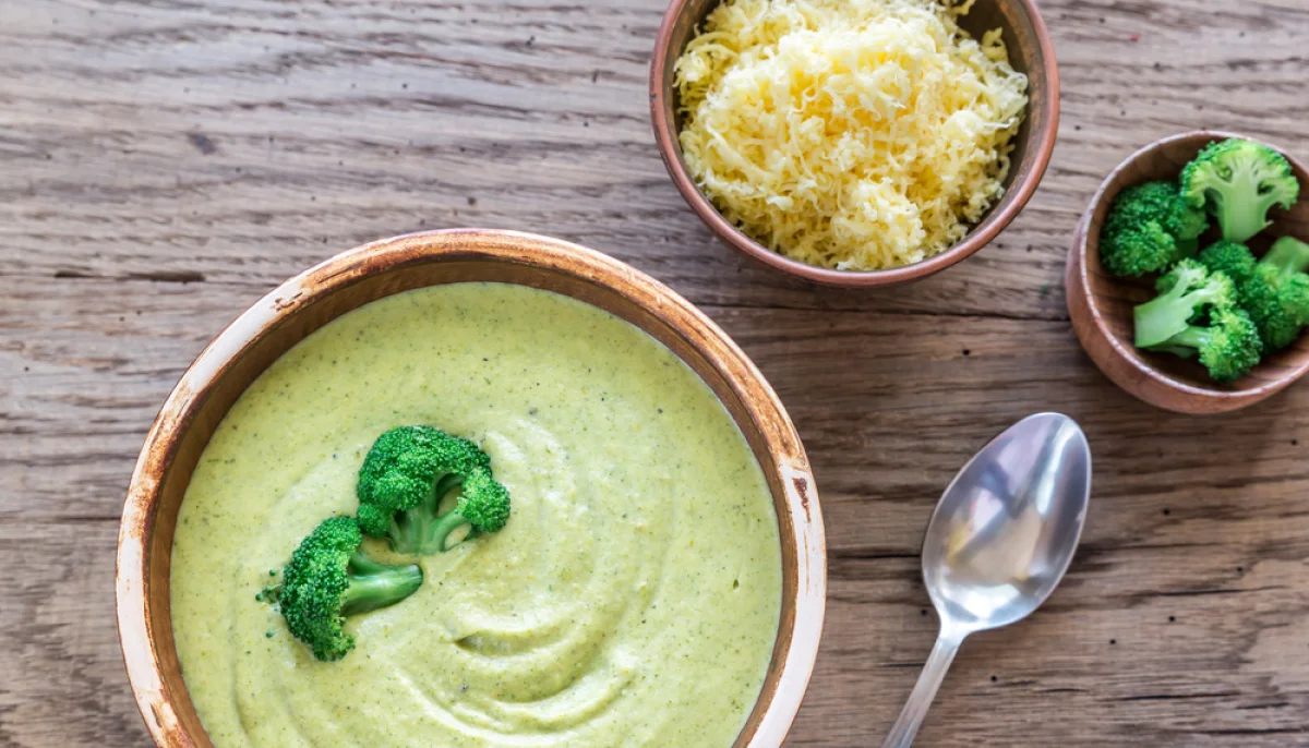🥦Soupe de brocoli au cheddar facile