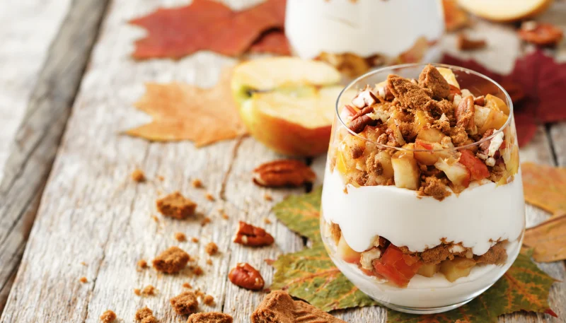 🍎Verrines pomme caramélisée, yaourt et spéculoos