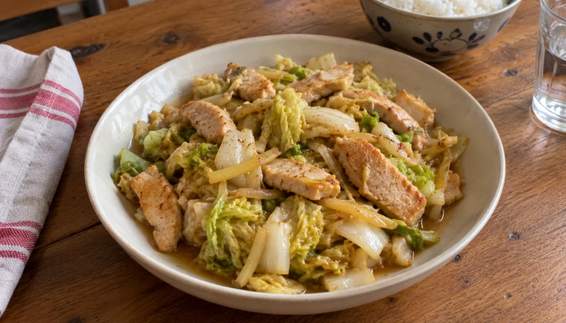 🥬Émincé de dinde au chou chinois et au gingembre