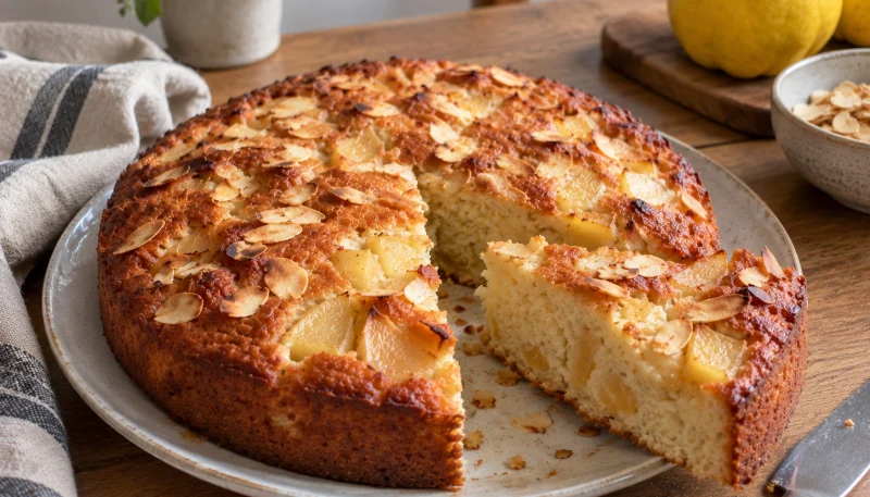 🍐Gâteau au yaourt, coings et amandes