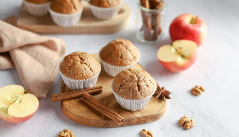 🧁Muffins pomme-cannelle au cœur de caramel
