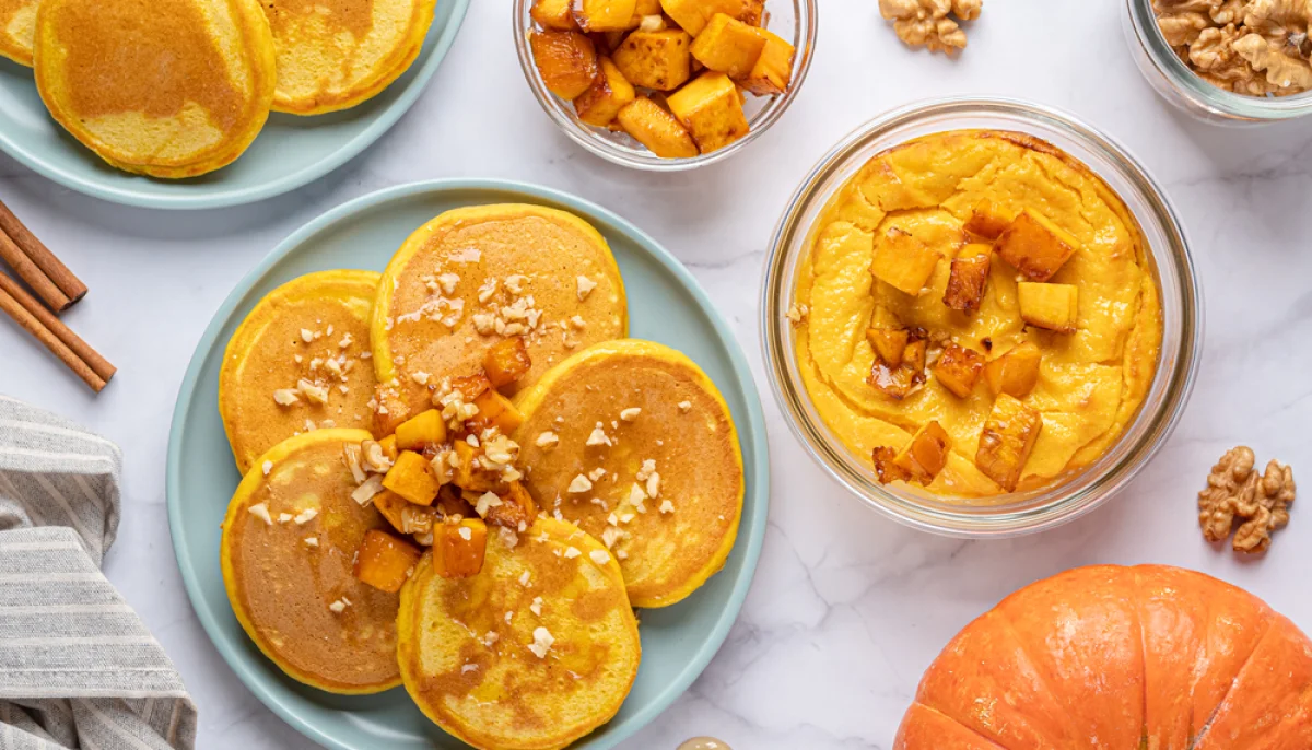 🎃Pancakes au potimarron et à la cannelle