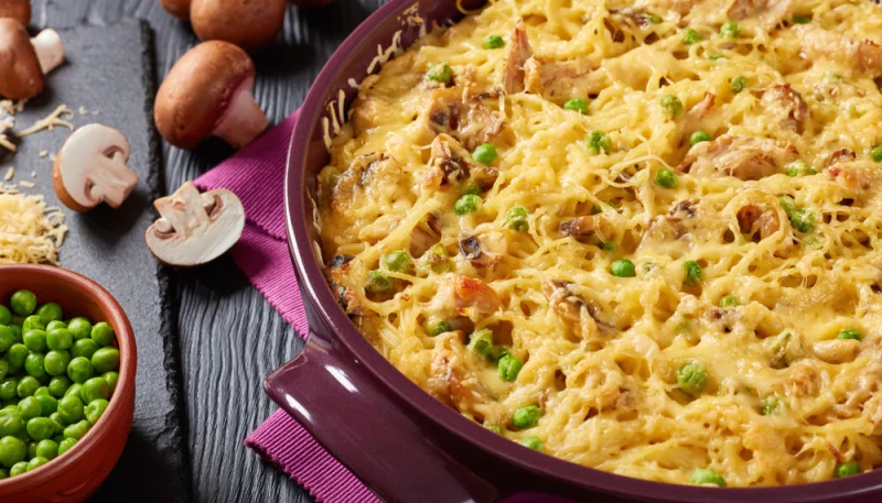 🍝Pâtes aux champignons et aux petits pois à la crème