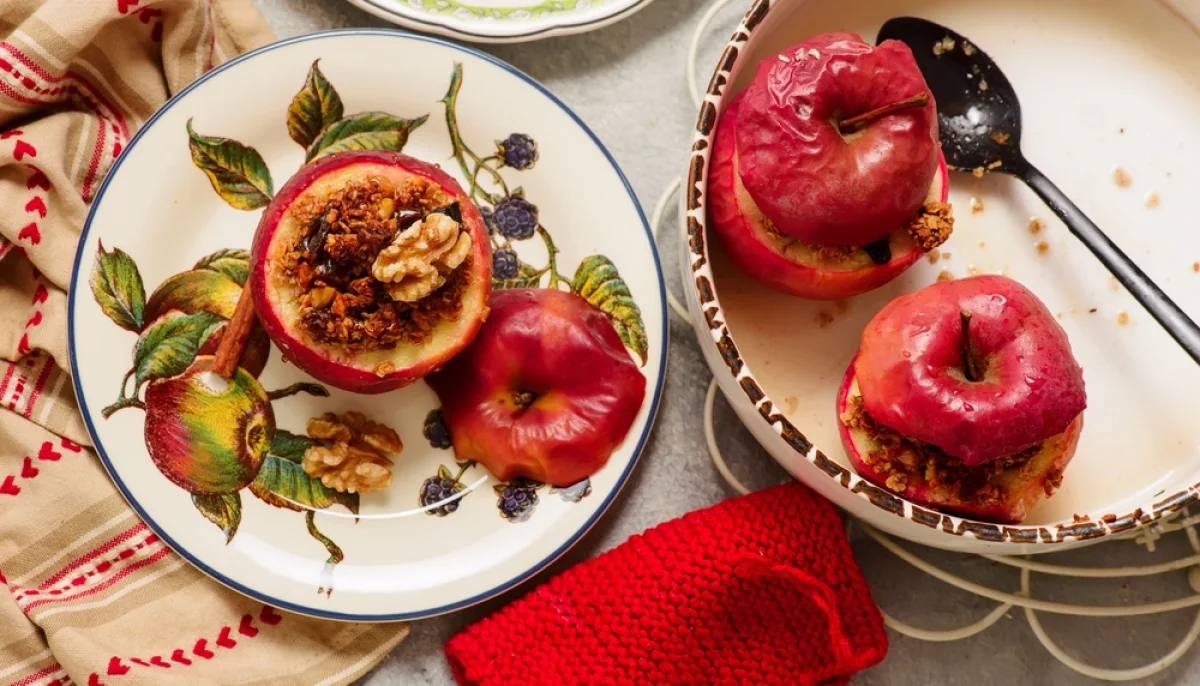 🍎Pommes au four farcies aux flocons d’avoine