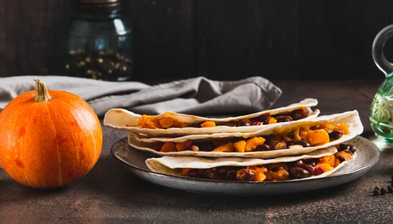 🌮Quesadillas au potimarron et aux haricots rouges