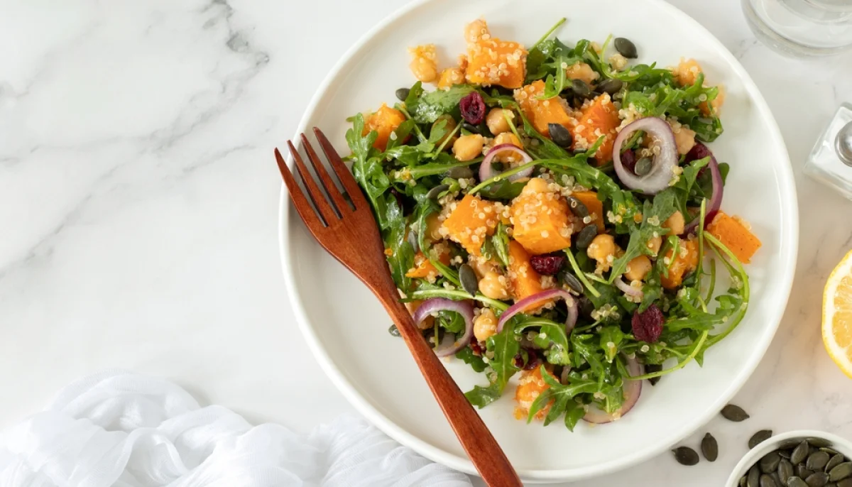 🥗Salade tiède de potimarron, quinoa et pois chiches