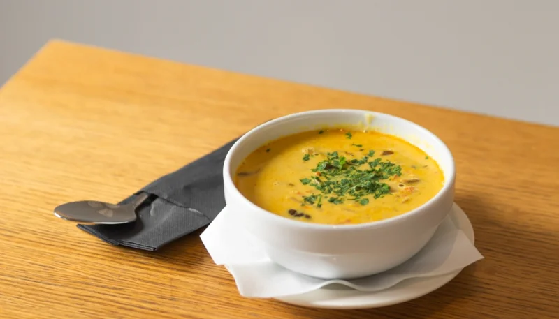 🥕Velouté de carottes au lait de coco et curry doux